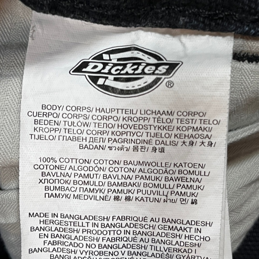 Dickies Pants Womens 0 Black FPR05SBK Duck Canvas Relaxed Straight Leg Workwear - Picture 6 of 11